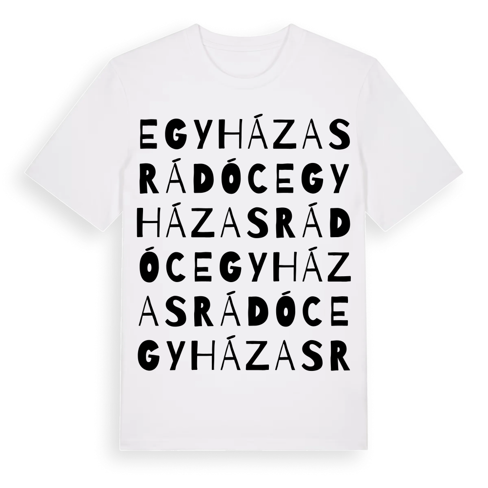 Egyházasrádóc ordlek t-shirt – White, i miljö