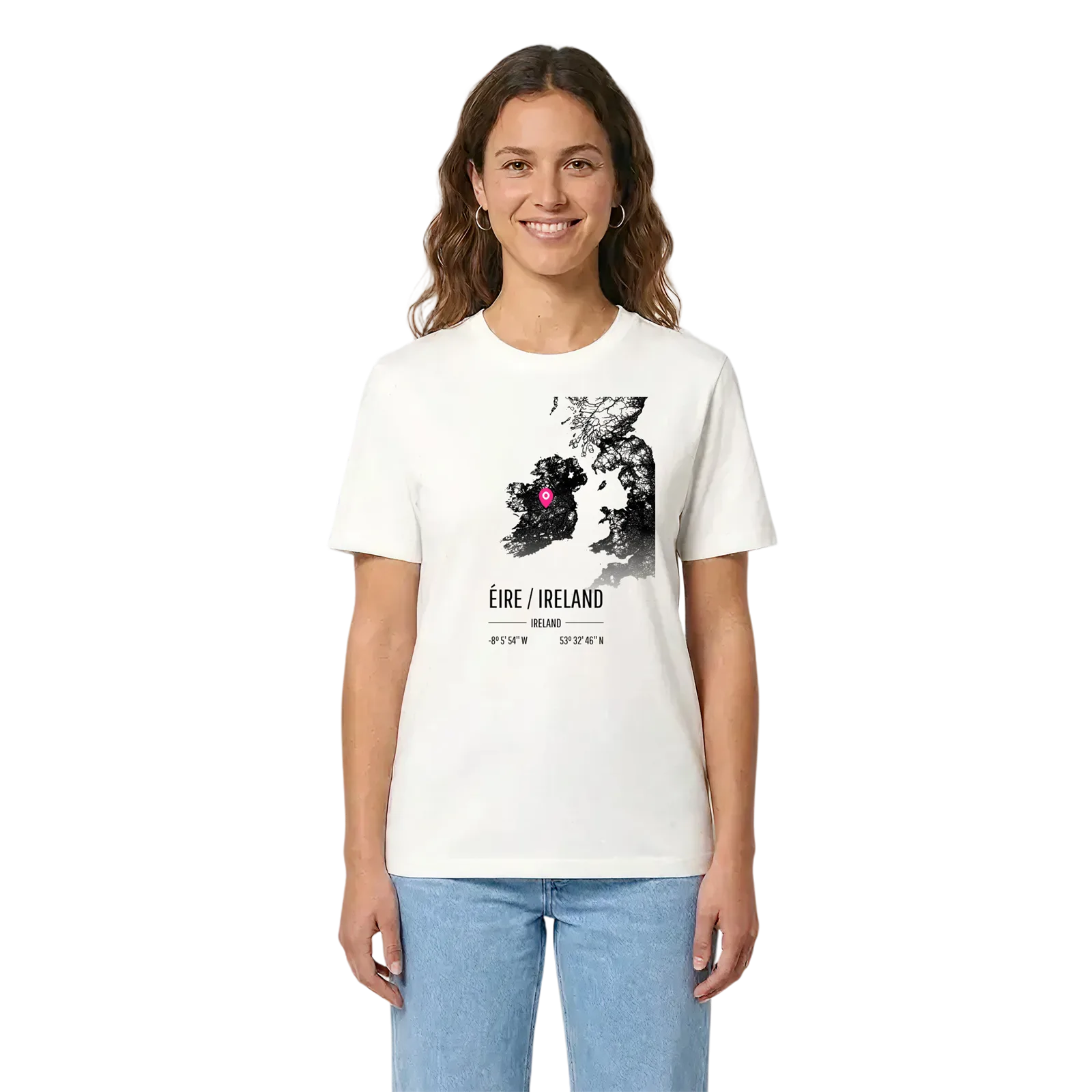 Éire / Ireland karta t-shirt – White, i miljö