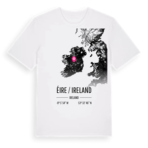 Éire / Ireland karta t-shirt – ekologisk bomull t-shirt från Pinshirt