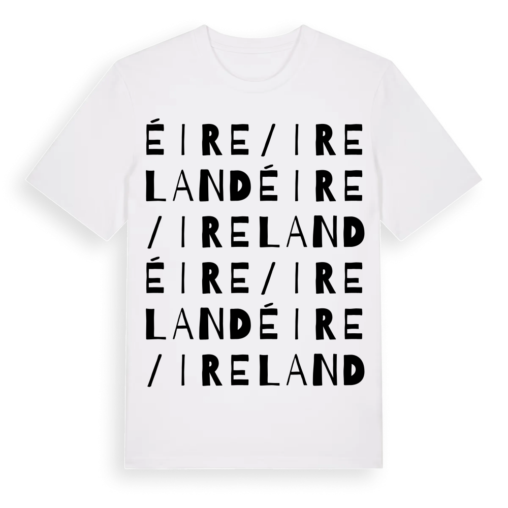 Éire / Ireland ordlek t-shirt – White, i miljö