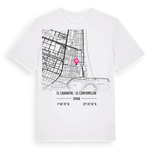 el Cabanyal - el Canyamelar karta t-shirt – ekologisk bomull t-shirt från Pinshirt