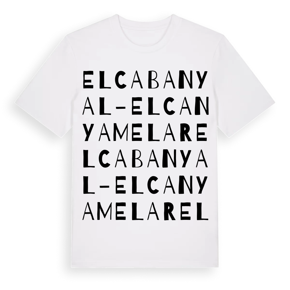 el Cabanyal - el Canyamelar ordlek t-shirt – White, i miljö