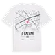 el Calvari karta t-shirt