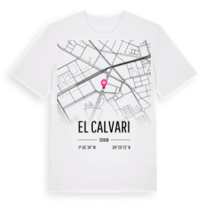 el Calvari karta t-shirt – ekologisk bomull t-shirt från Pinshirt