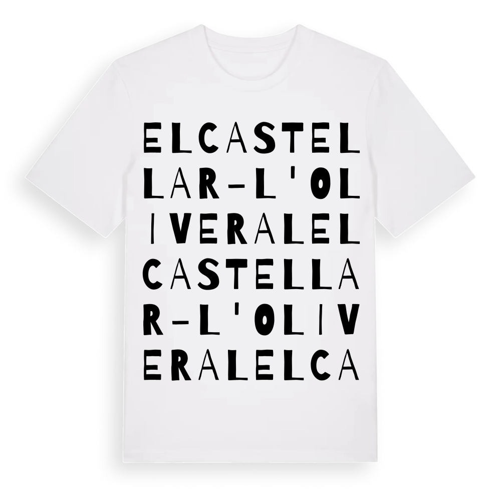el Castellar - l'Oliveral ordlek t-shirt – White, i miljö
