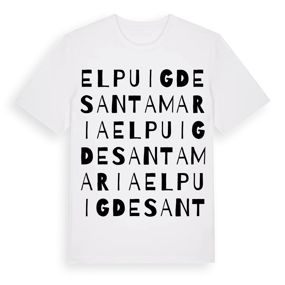 el Puig de Santa Maria ordlek t-shirt – White, i miljö
