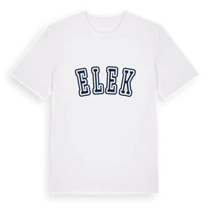 Elek college t-shirt – ekologisk bomull t-shirt från Pinshirt