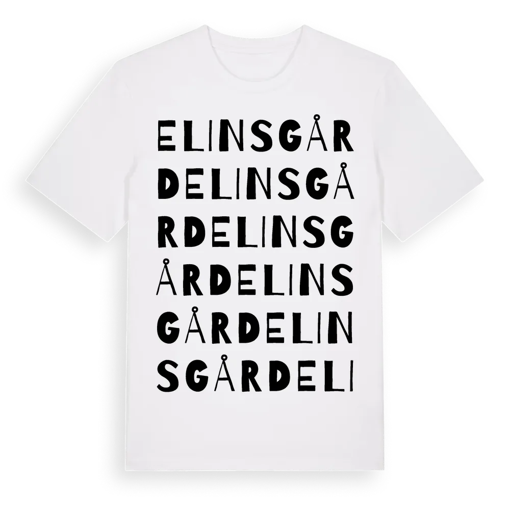 Elins Gård ordlek t-shirt i miljö