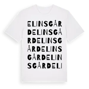 Elins Gård ordlek t-shirt – ekologisk bomull t-shirt från Pinshirt