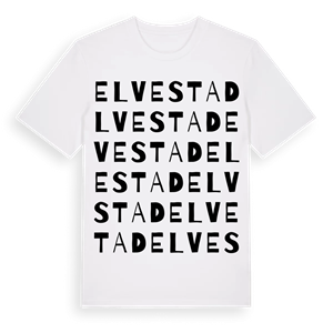 Elvestad ordlek t-shirt – ekologisk bomull t-shirt från Pinshirt