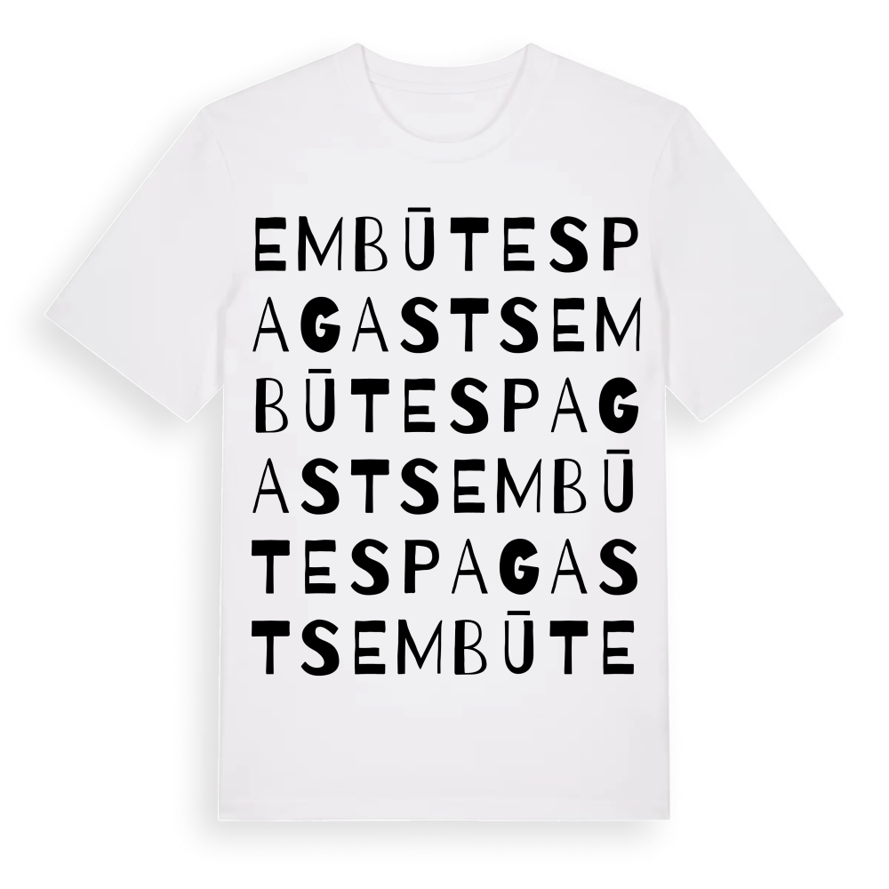 Embūtes pagasts ordlek t-shirt – White, i miljö