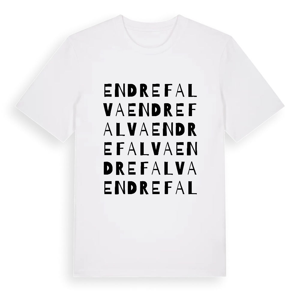 Endrefalva ordlek t-shirt – White, i miljö