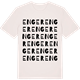 Vintage White t-shirt med Enger ordlek t-shirt