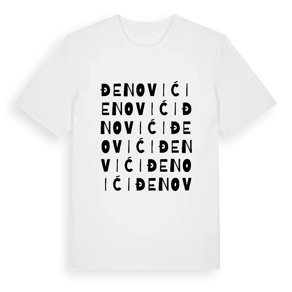 Đenovići ordlek t-shirt – White, i miljö