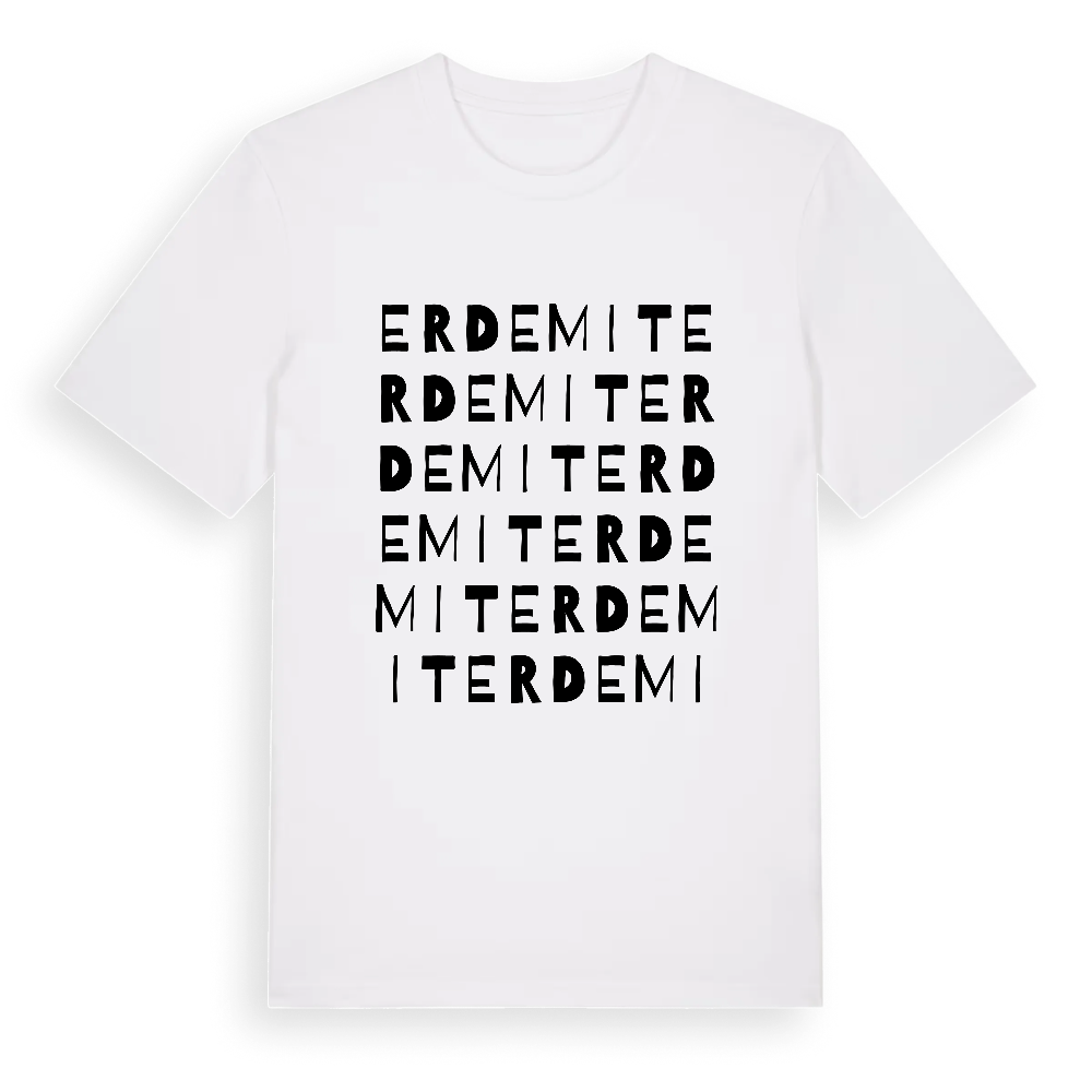 Erdemit ordlek t-shirt – White, i miljö