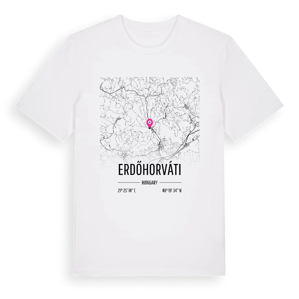 Erdőhorváti karta t-shirt – White, i miljö