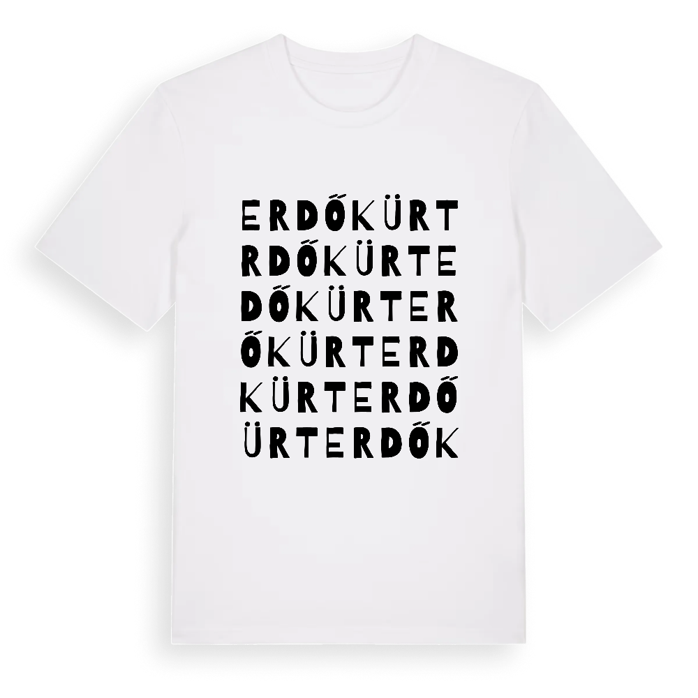 Erdőkürt ordlek t-shirt – White, i miljö