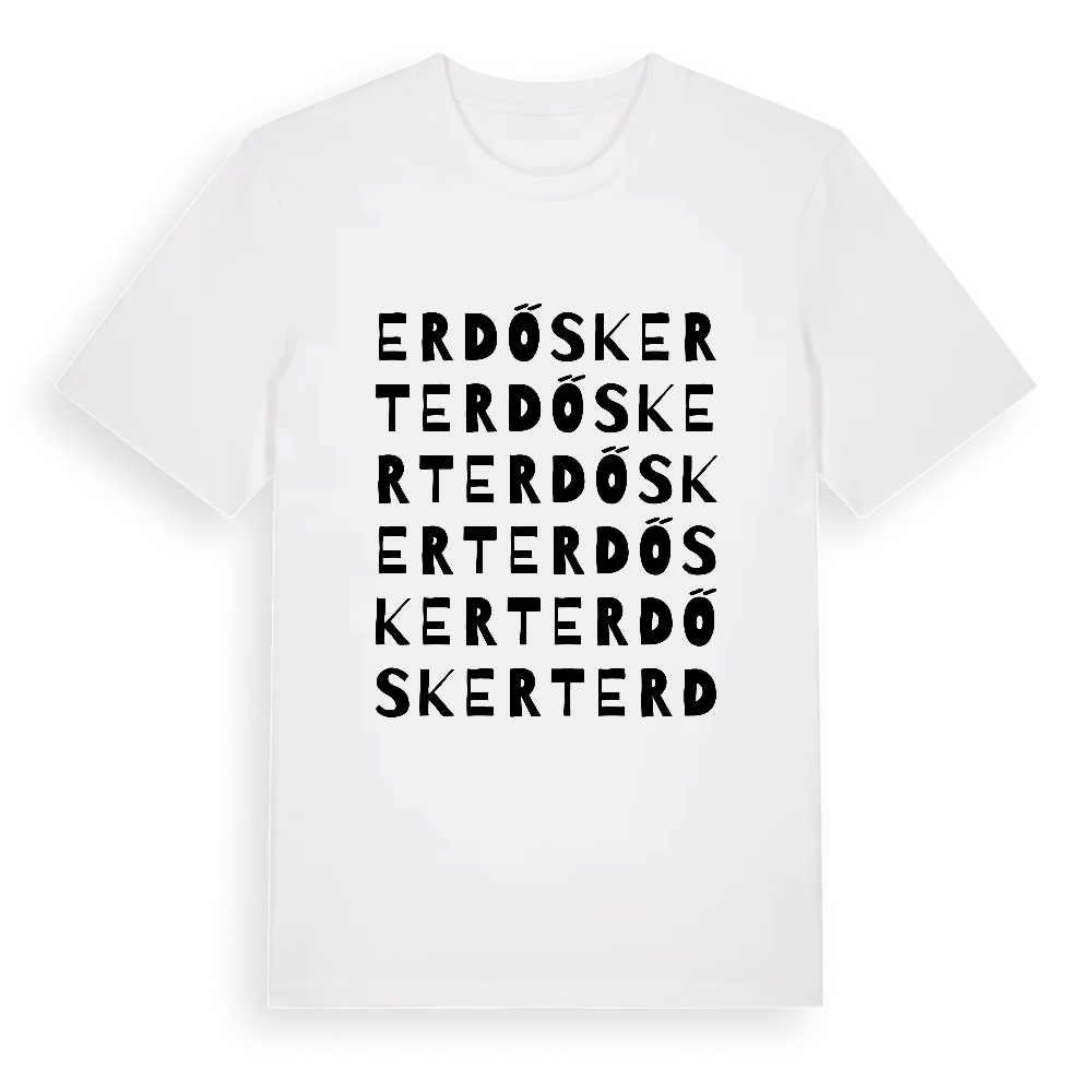 Erdőskert ordlek t-shirt – White, i miljö