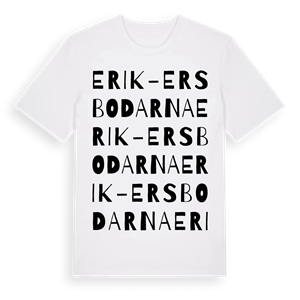 Erik-Ersbodarna ordlek t-shirt – ekologisk bomull t-shirt från Pinshirt