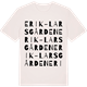 Vintage White t-shirt med Erik-Larsgården ordlek t-shirt