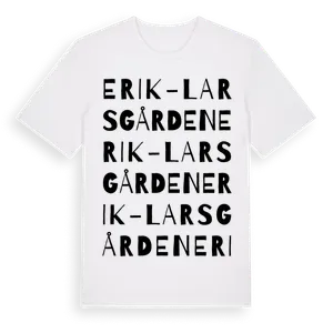 Erik-Larsgården ordlek t-shirt – ekologisk bomull t-shirt från Pinshirt