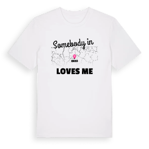 Någon i Erro älskar mig t-shirt – ekologisk bomull t-shirt från Pinshirt
