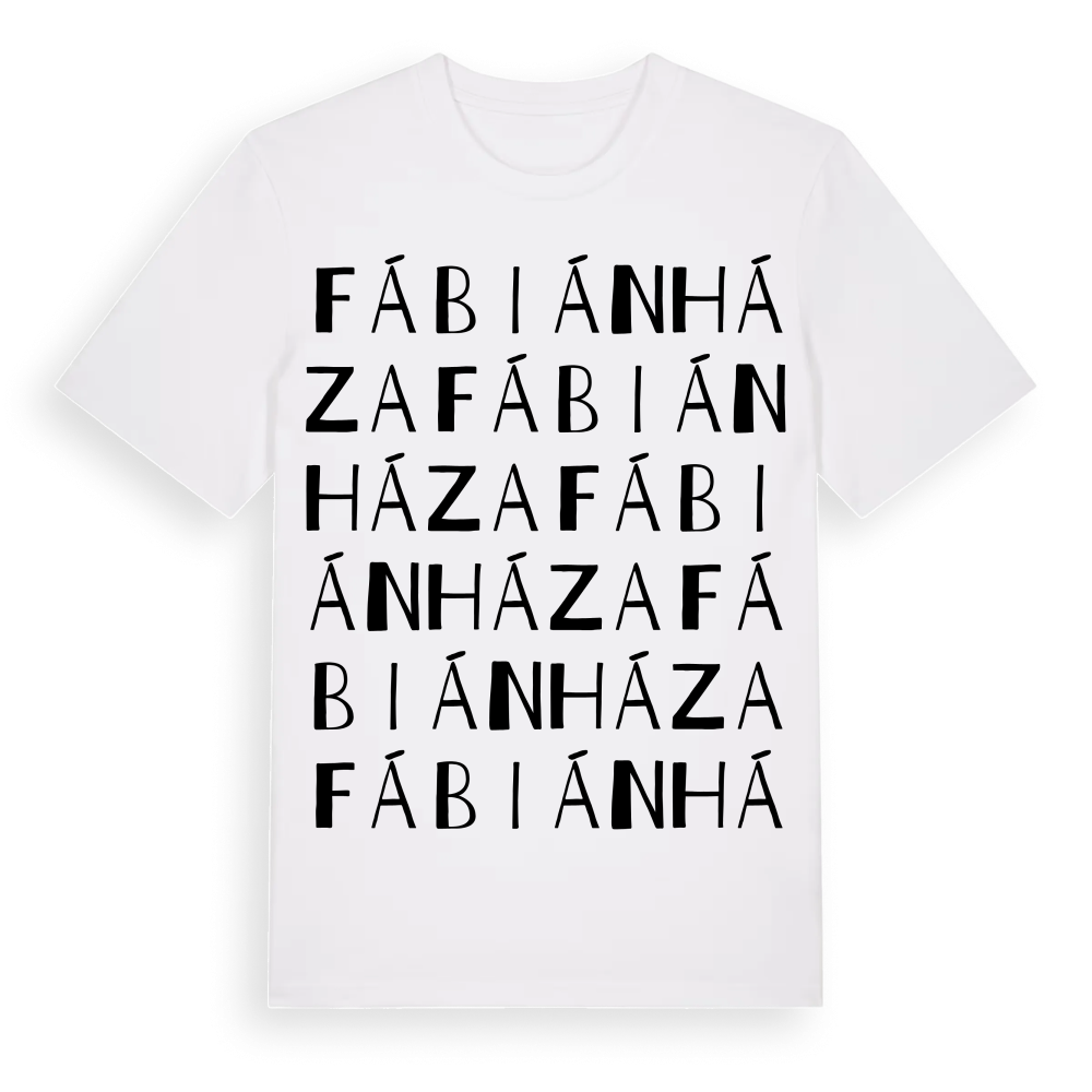 Fábiánháza ordlek t-shirt – White, i miljö
