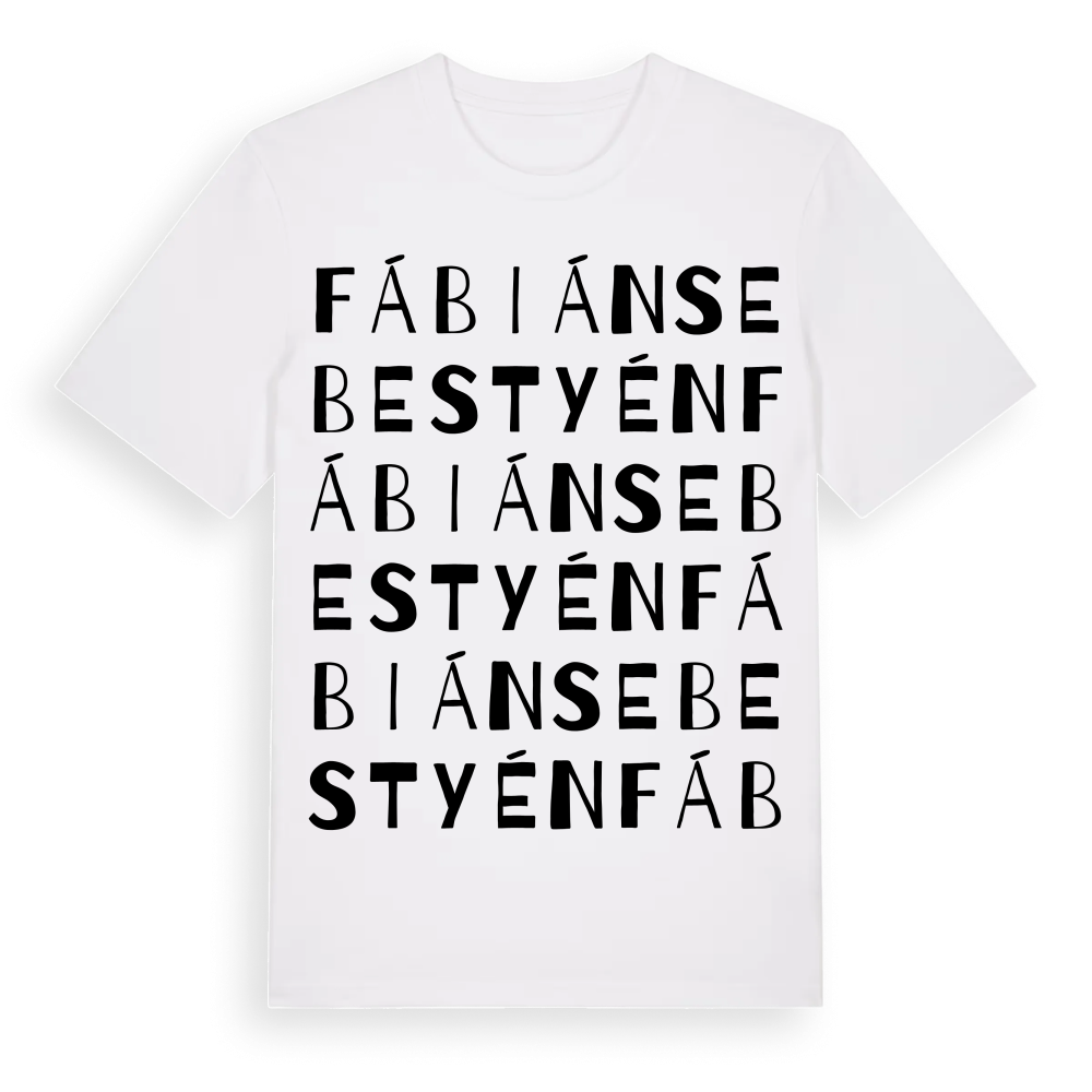 Fábiánsebestyén ordlek t-shirt – White, i miljö