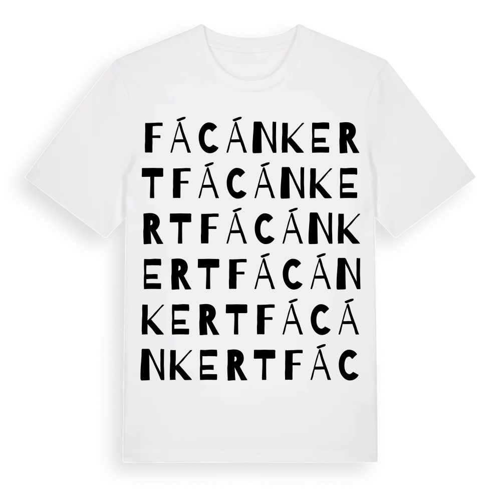Fácánkert ordlek t-shirt – White, i miljö