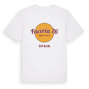 Facería 76 cirkel t-shirt – ekologisk bomull t-shirt från Pinshirt
