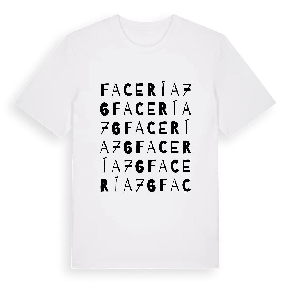 Facería 76 ordlek t-shirt – White, i miljö