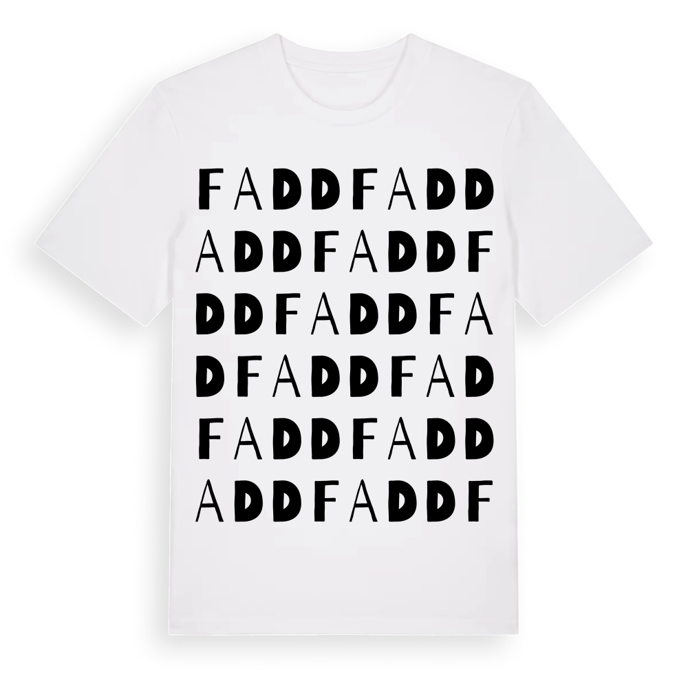 Fadd ordlek t-shirt – White, i miljö
