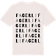 Vintage White t-shirt med Fagerli ordlek t-shirt