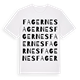 White t-shirt med Fagernes ordlek t-shirt