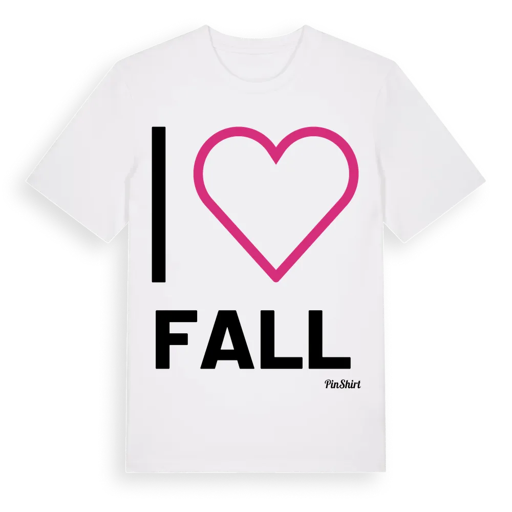 Jag älskar Fall t-shirt stort tryck i miljö