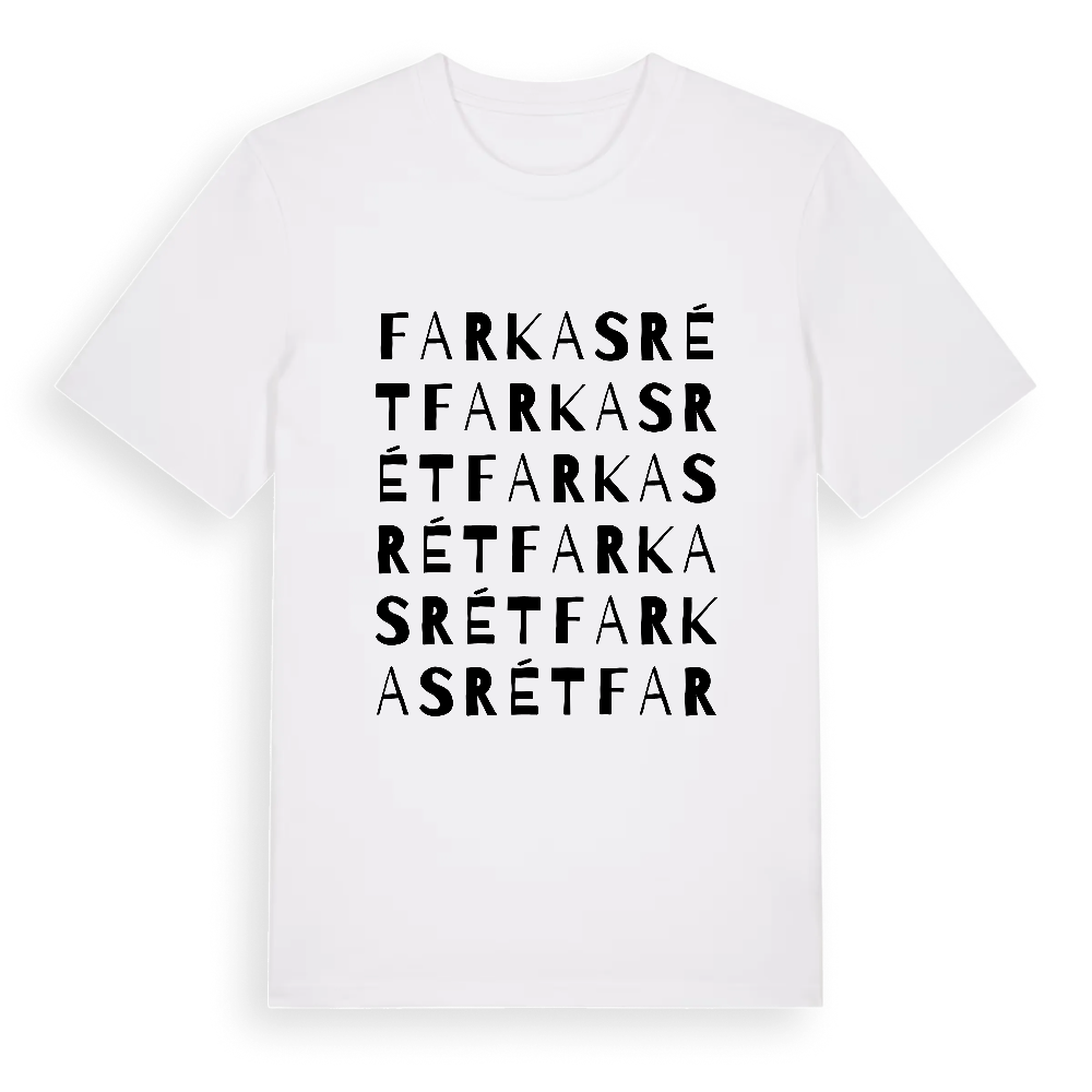 Farkasrét ordlek t-shirt – White, i miljö