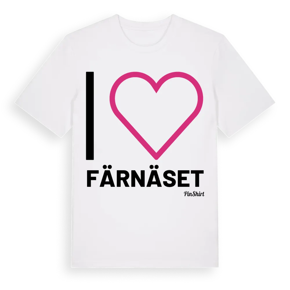 Jag älskar Färnäset t-shirt stort tryck i miljö