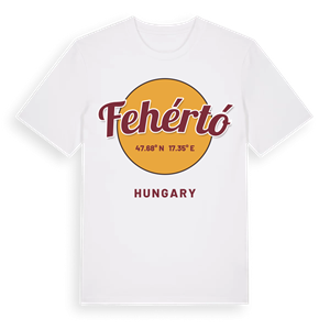 Fehértó cirkel t-shirt – ekologisk bomull t-shirt från Pinshirt
