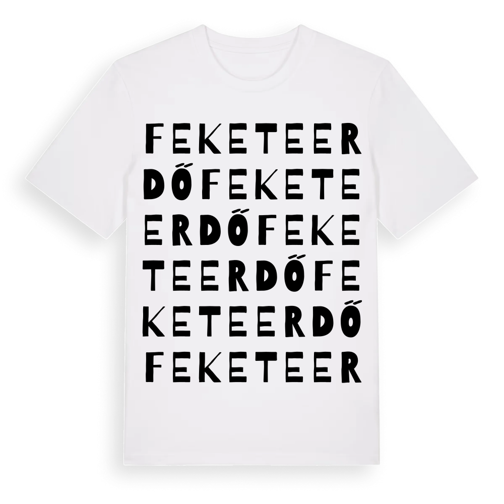Feketeerdő ordlek t-shirt – White, i miljö