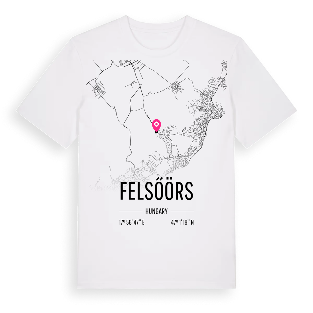 Felsőörs karta t-shirt – White, i miljö