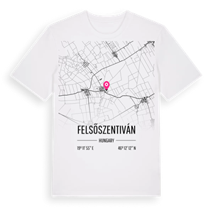 Felsőszentiván karta t-shirt – ekologisk bomull t-shirt från Pinshirt