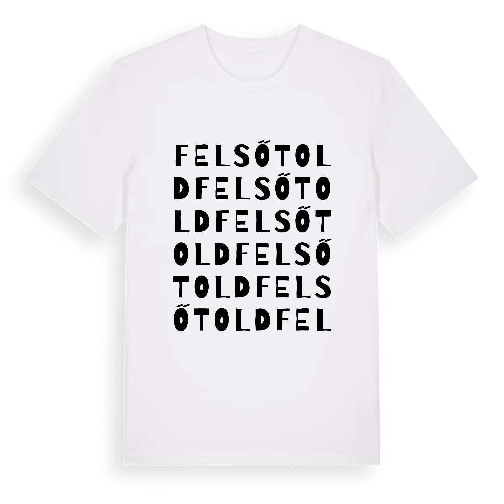 Felsőtold ordlek t-shirt – White, i miljö