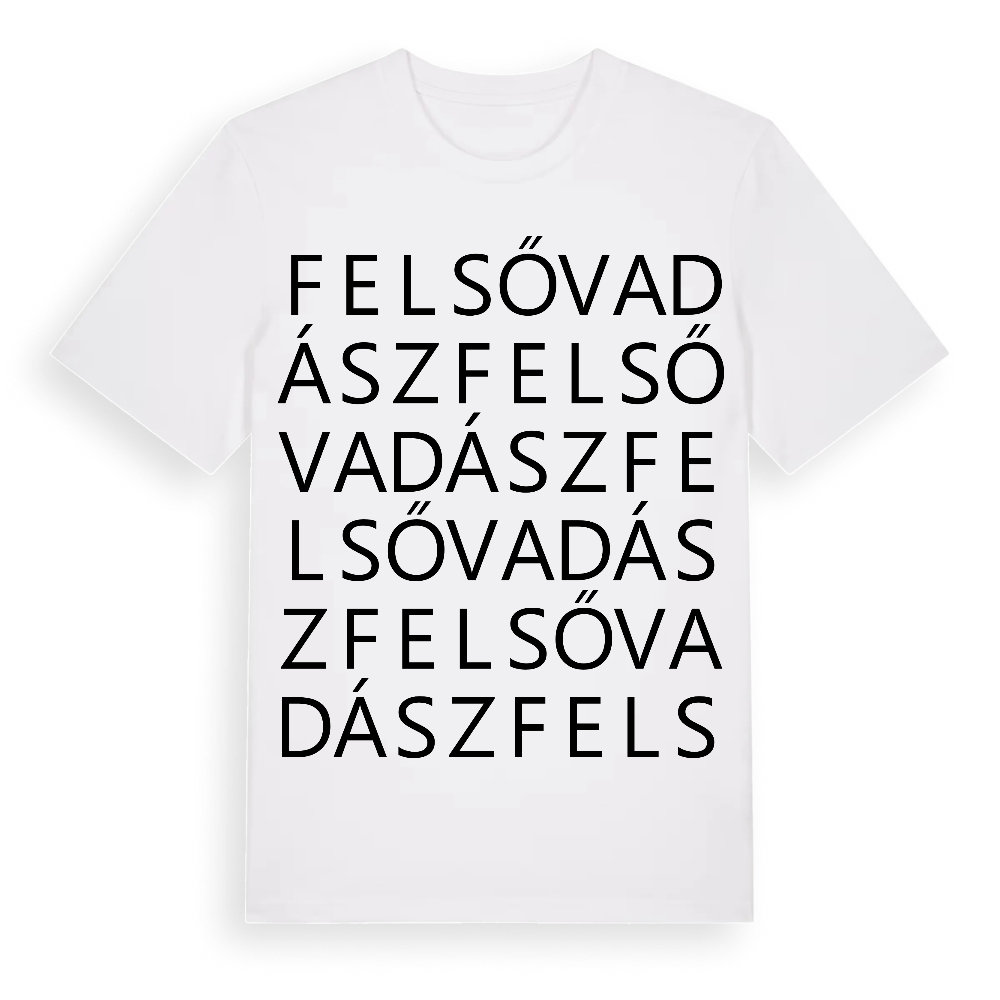 Felsővadász ordlek t-shirt – White, i miljö