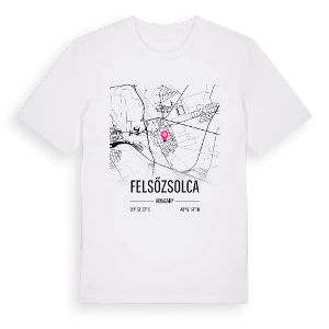 Felsőzsolca karta t-shirt – ekologisk bomull t-shirt från Pinshirt