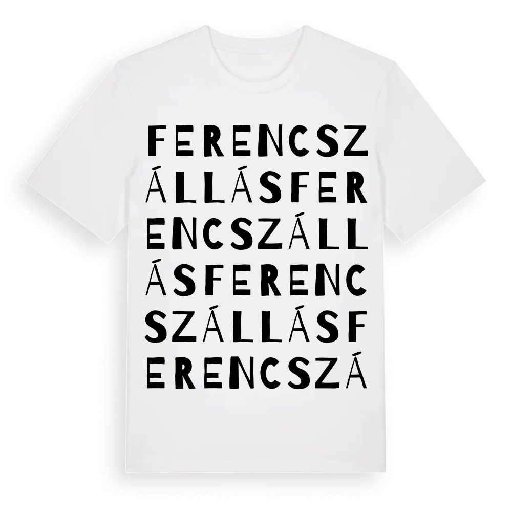 Ferencszállás ordlek t-shirt – White, i miljö