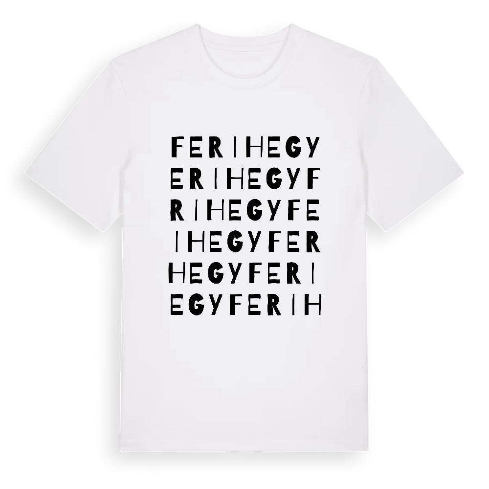 Ferihegy ordlek t-shirt – White, i miljö