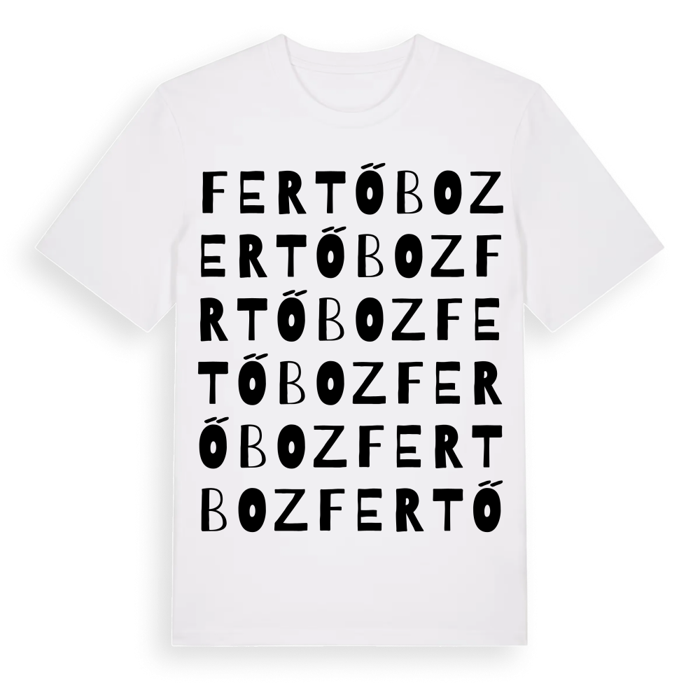 Fertőboz ordlek t-shirt – White, i miljö