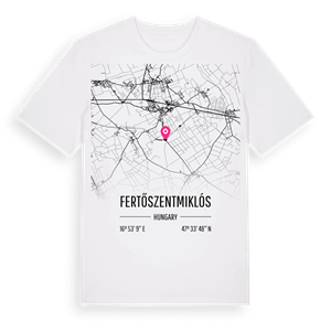 Fertőszentmiklós karta t-shirt – ekologisk bomull t-shirt från Pinshirt