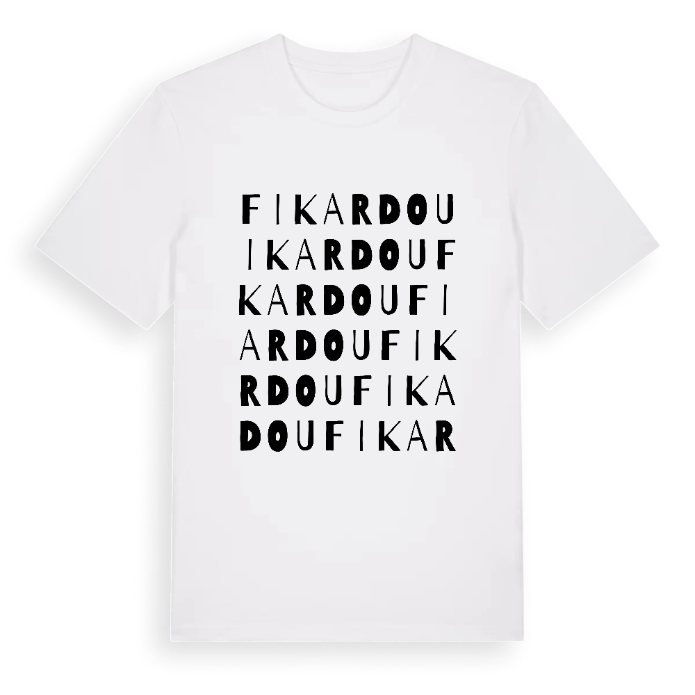 Fikardou ordlek t-shirt – White, i miljö