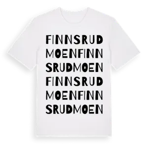Finnsrudmoen ordlek t-shirt – ekologisk bomull t-shirt från Pinshirt